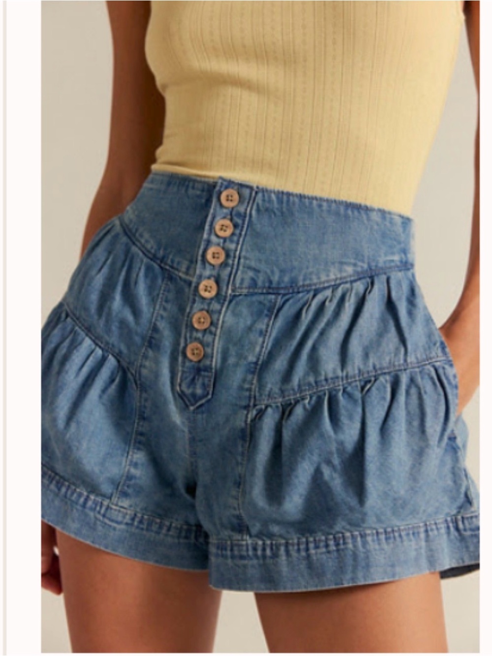 Free People Fleur Denim Shorts